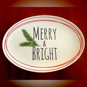 NWT HOLIDAY TIME OVAL PLATTER. Christmas/Holiday serving platter. 14.17” x 9.76”